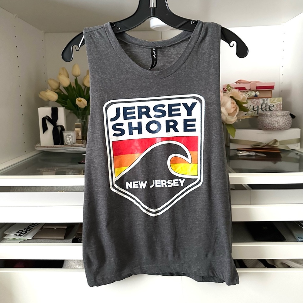 Gray Jersey Shore Muscle Tee